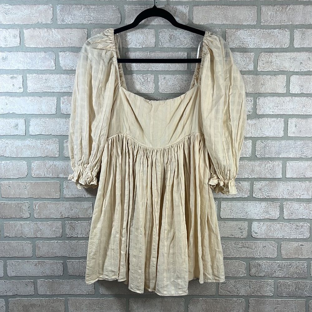MABLE Cream Babydoll Dress- Size M